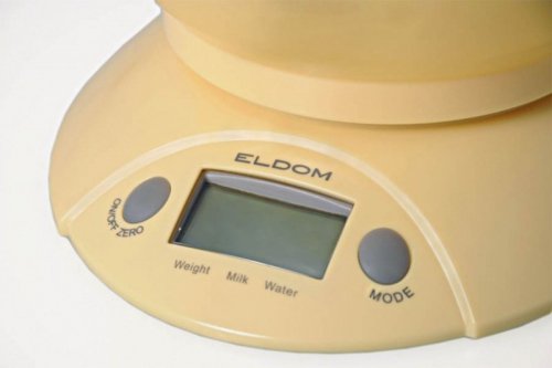 Elektroniczna waga z miską ELDOM WK290 Żółta
