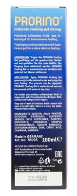 PRORINO - Stymulujący Żel Cooling Gel Strong 100 ml