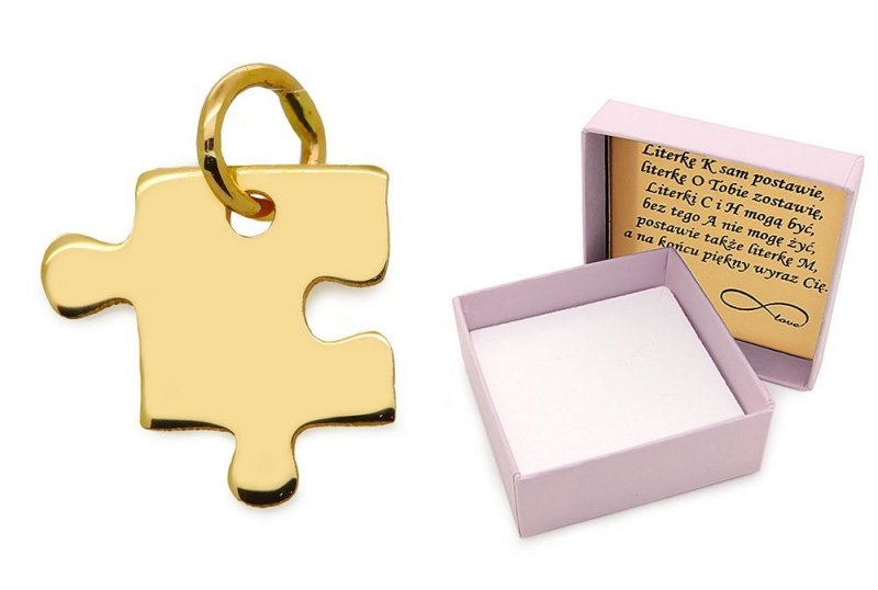 Złota zawieszka 585 puzzel