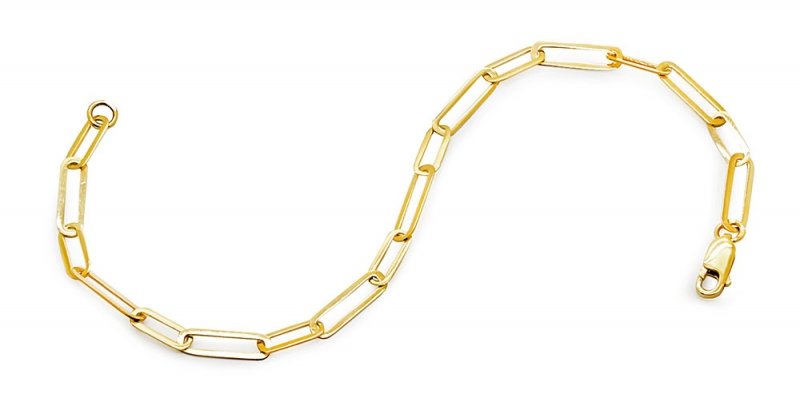 Złota bransoletka 585 spinacze Chains łańcuch