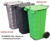 Metalowy pojemnik na odpady120l 