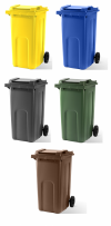 Pojemnik na odpady 240l IPL Plastics, zielony