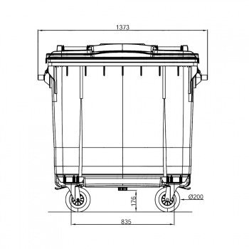 Pojemnik na odpady bytowe MGB 770 Zielony