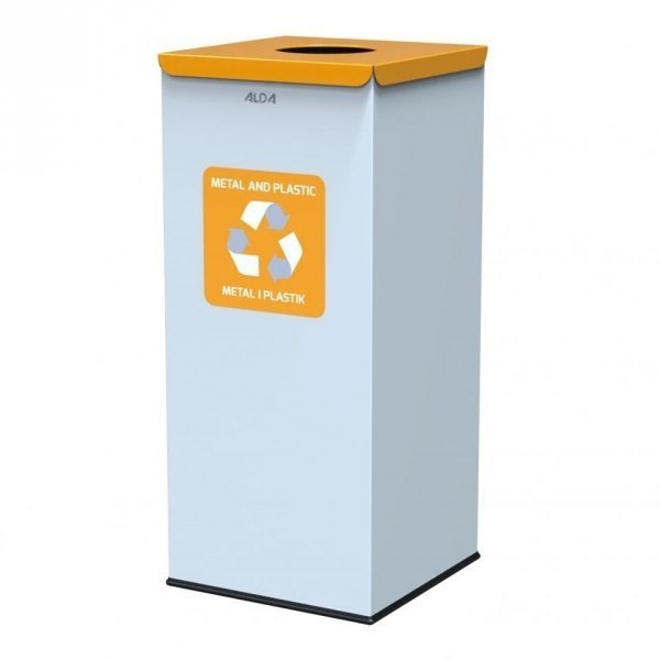 Kosz do segregacji odpadów EKO SQUARE NORD 60L Papier i Metale