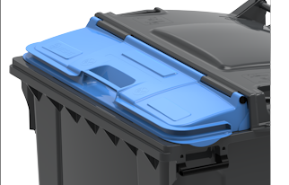 Pojemnik na odpady ESE 1100l Split-LID Brąz