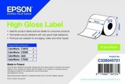 High Gloss Label - Die-cut Roll: 76mm x 127mm, 960 etykiet