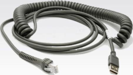 Zebra kabel USB 15ft kręcony, CBA-U09-C15ZAR