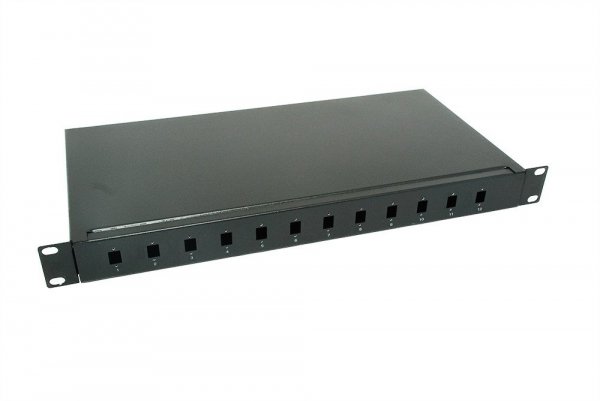 Panel / Przełącznica 12xSC simplex/12xLC duplex  19&quot; 1U czarna