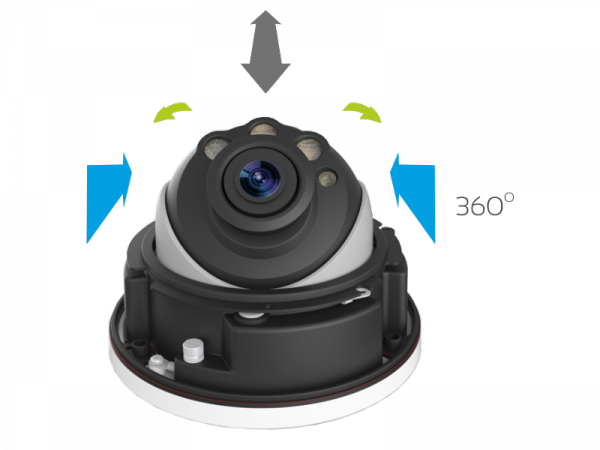 Kamera IP kopułkowa, 3 Mpx, IK10, 3.0-10.5mm, zmotoryzowany obiektyw AVIZIO PRO