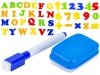Wielofunkcyjna tablica magnetyczna 2w1, Pisak, Magnesy - literki, cyferki
