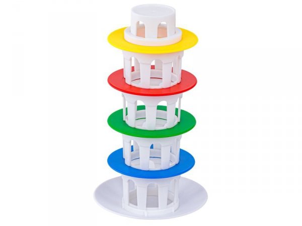 Rodzinna gra zręcznościowa CHWIEJNA WIEŻA &quot;Wobbly Tower&quot; Ruchoma, krzywa wieża