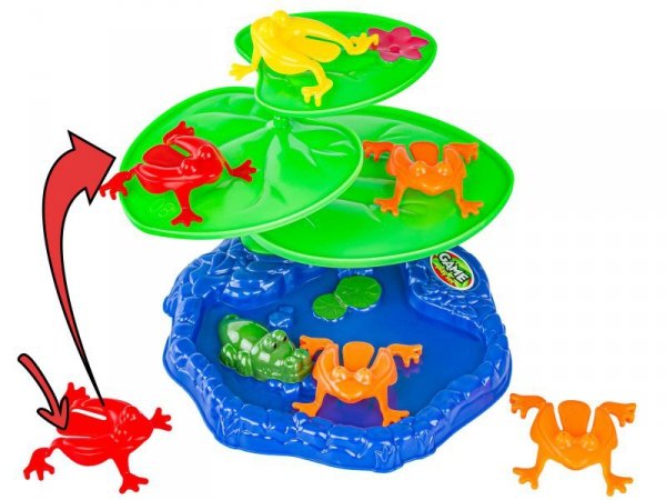 Wesoła Gra Zręcznościowa - SKACZĄCE ŻABKI &quot;Jumping frog&quot; Pchełki