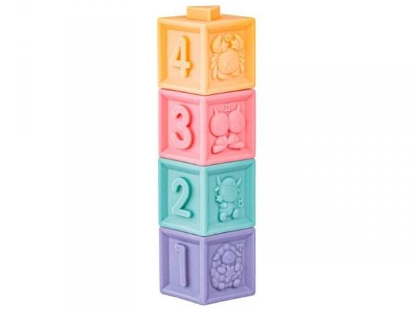 Miękkie Klocki Sensoryczne Zwierzęta, Figury geometryczne, Cyfry 12 sztuk, Edukacyjny zestaw klocków dla malucha