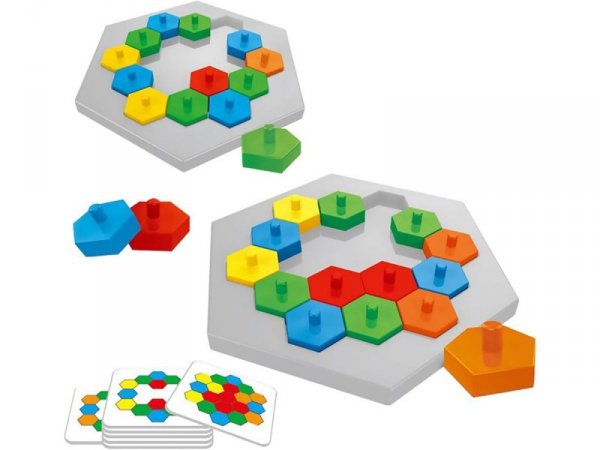 Edukacyjna Gra Logiczna Na Refleks Karty, Układanka &quot;Puzzle Chessboard&quot; Klocki + 30 kart