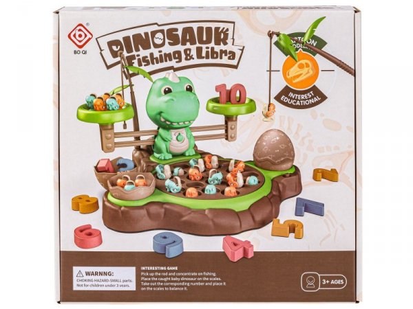 Gra Matematyczna Waga DINOZAUR + Wędkowanie Łowienie Dinozaurów Nauka Liczenia