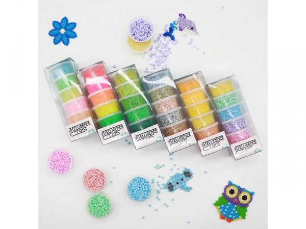 Koraliki Do Prasowania 3000szt, Prasowanki, Do Prasowanek, 6 Kolorów, Zapas - PASTELOWE KOLORY MIX