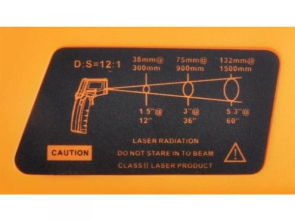 Pirometr - termometr laserowy Od-50 Do 530°C BENETECH Pomarańczowy