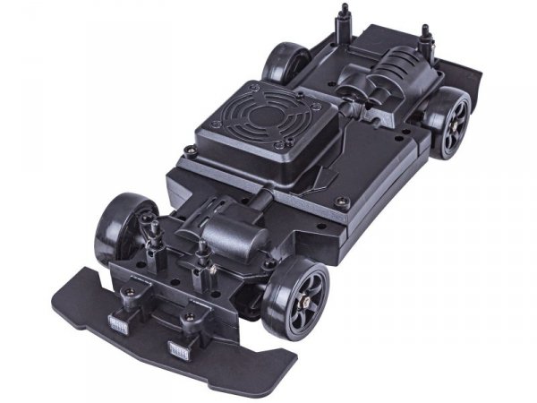 DUŻY Samochód Do Driftu Auto RC Drift 1:16 2,4 GHz PARA DYM Srebrna Toyota 4WD LED