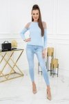 Sweter damski Vittoria Ventini Eliza Tulle MCY02679 Baby Blue