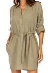 Sukienka plażowa F 223/857/24 khaki Feba