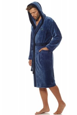 Szlafrok męski L&L Falco 2107 Navy