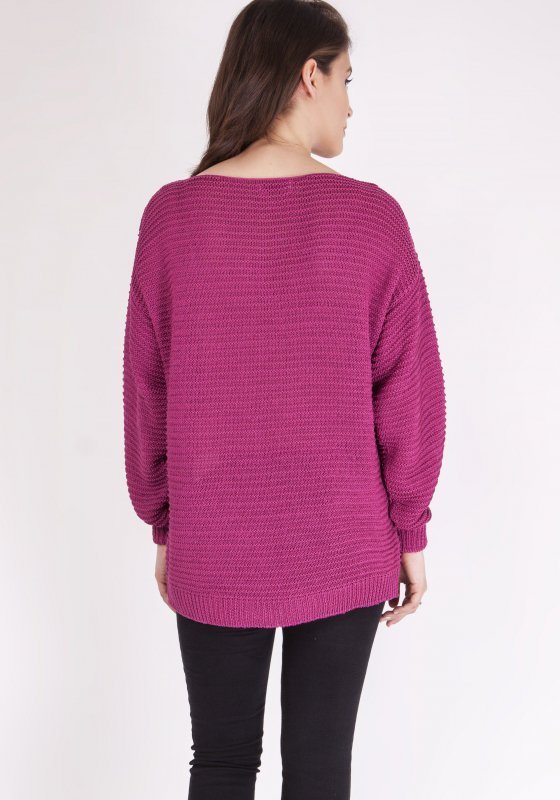 Sweter damski MKM Beatrix SWE 097 Amarantowy