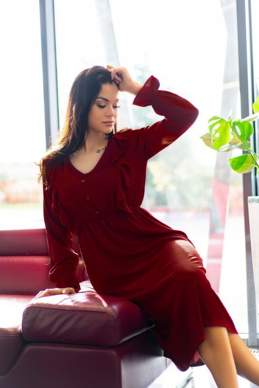 Sukienka damska Merribel Ratsim Cherry