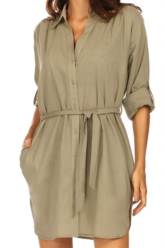 Sukienka plażowa F 223/857/24 khaki Feba