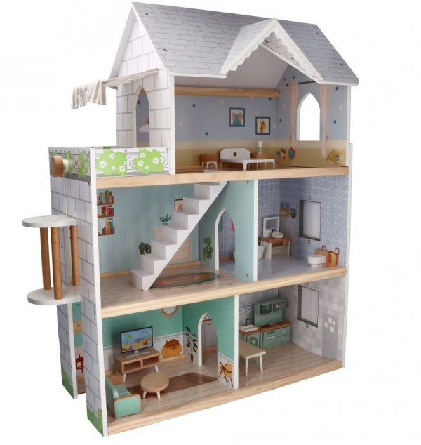Adam Toys duże drewniany domek dla lalek