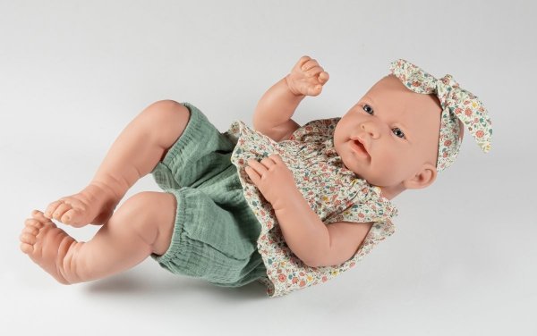 Olimi komplet dla lalki New Born 43-45 cm retro łączka
