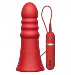 Kink korek analny z wibracjami - Butt Plug Ridged 8 (czerwony) Kink korek analny z wibracjami - Butt Plug Ridged 8 (czerwony)