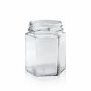 glass-jar-hexagonal-196-ml-0.19-l-fi-58-pallet-of-2970-pieces-pack-of-33-pieces