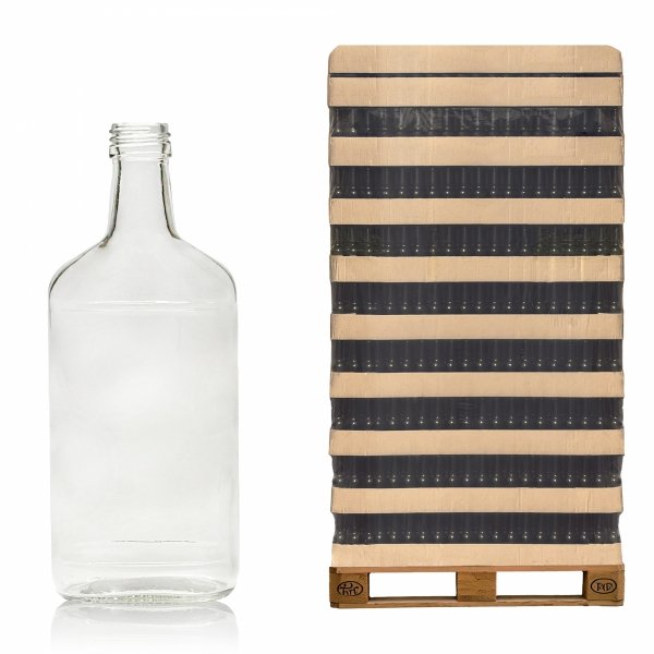 Szklana butelka PIERSIÓWKA 350 ml na alkohol – paleta 2576 szt. idealna dla hurtu.