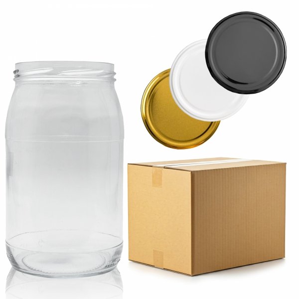Szklany słoik 900 ml – klasyczny kształt i grube szkło