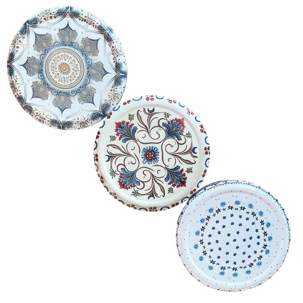 Box of 48 glass jars – assorted decorative lid styles