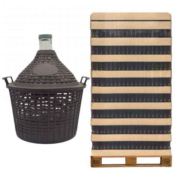 Balon Demijohn 15L z koszem i zakmnięciem - Paleta 30 szt.