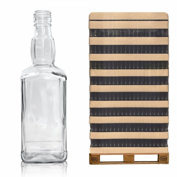 Szklana butelka Daniels 500 ml na alkohol – paleta 1666 szt. idealna dla hurtu.
