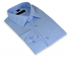 Koszula z długim rękawem Slim Line -  niebieska 