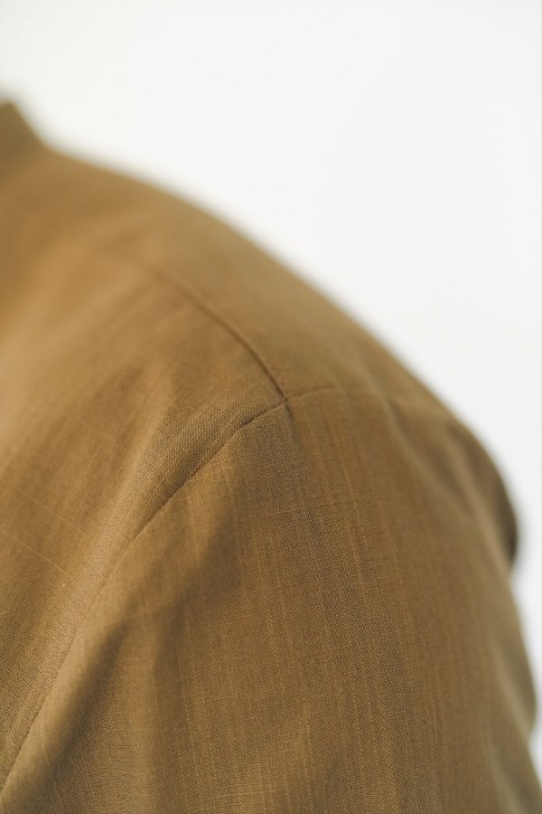 Koszula męska LH01 - lniana w kolorze brązowym