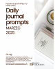 MARZEC 2025 - Daily Journal Prompts Codzienne pytania do Journalingu DIGI 