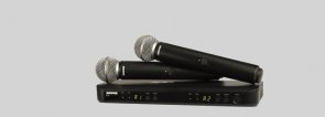 SHURE BLX288E/SM58 Podwójny wokalowy system bezprzewodowy z dwoma mikrofonami SM58