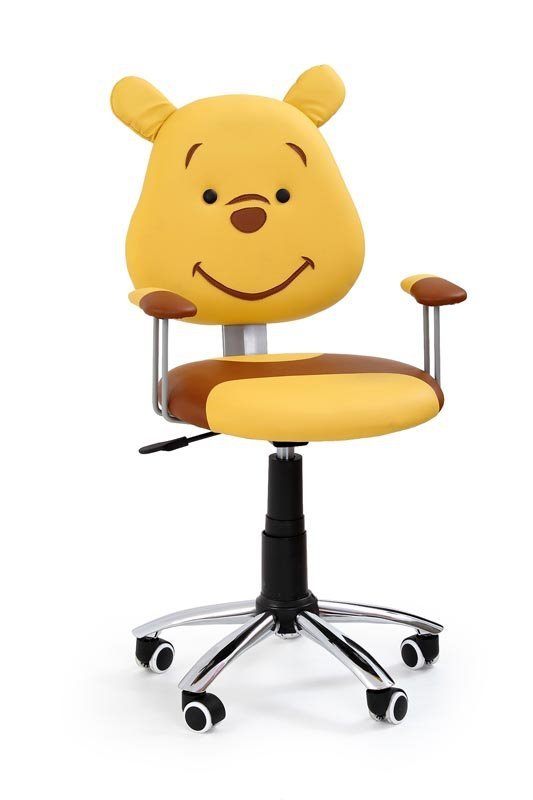 Fotel młodzieżowy KUBUŚ żółto-brązowy