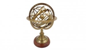 Eleganckie Mosiężne Astrolabium Sferyczne Wys. 21cm | RN058