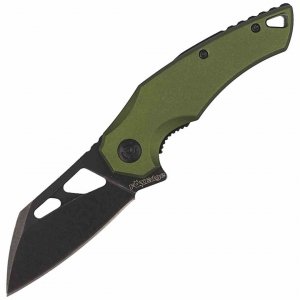 Nóż składany FoxEdge Atrax Green Aluminium, Black Stonewashed (FE-026 AOD)