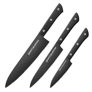 Samura Shadow zestaw 3 noży Chef paring utility