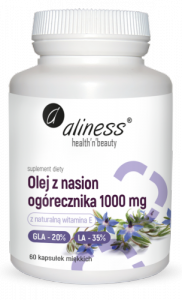 MEDICALINE Aliness Olej z nasion ogórecznika 20% / 35% 1000mg x 60caps
