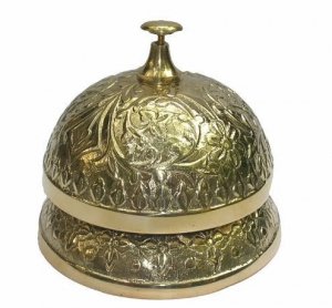 Mosiężny gong - dzwonek hotelowy N-490