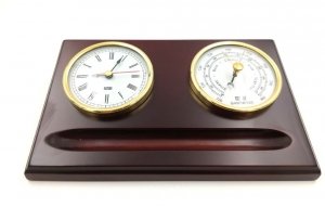 Ekskluzywny zestaw biurkowy: barometr i zegar 28.5161