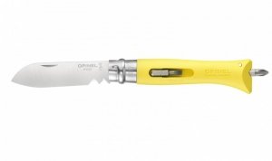 Nóż Składany Opinel No 09 DIY składany z narzędziami żółty