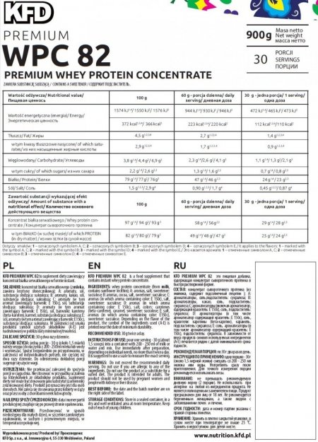 KFD Premium WPC 900 g Bananowo - truskawkowy